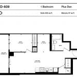 Home Power Adelaide Condos - 1D-609 - Floorplan