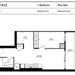 Home Power Adelaide Condos - 1D-612 - Floorplan