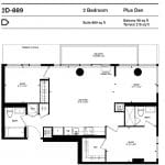 Home Power Adelaide Condos - 2D-889 - Floorplan