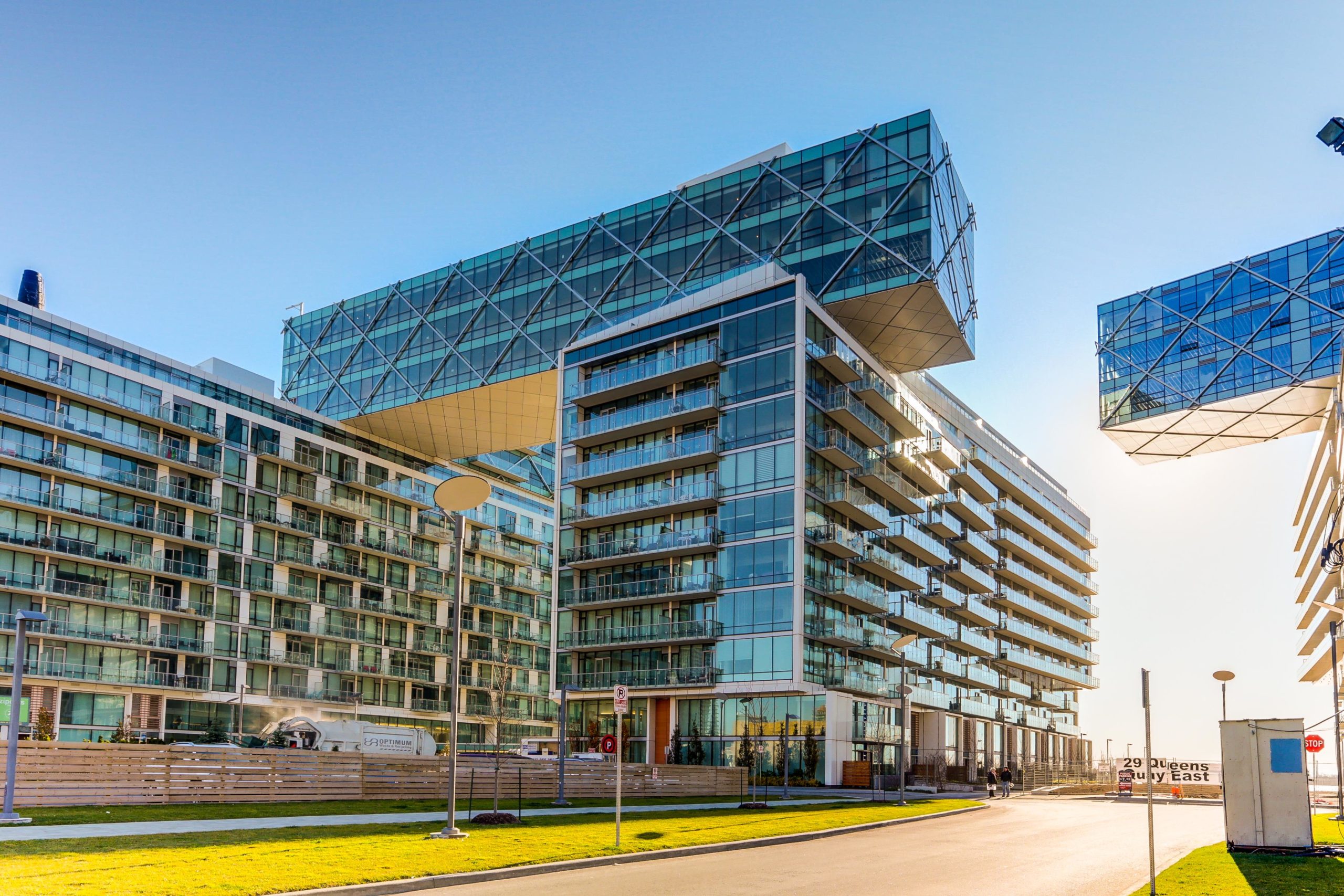 Pier 27 in Toronto viewing the Waterfront from Queens Quay at Harbourfront. Luxury condo Toronto.