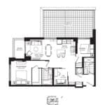 Keystone Condos - 02B1 - Floorplan