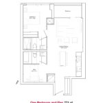 859 West Queensway - One Bedroom and Flex - 771 Floorplan