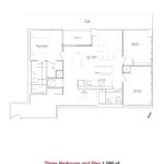 859 West Queensway - Three Bedroom and Flex - 1080 Floorplan