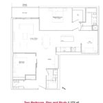 859 West Queensway - Two Bedroom, Flex, and Study - 1171 Floorplan