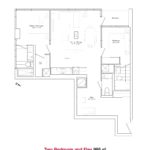 859 West Queensway - Two Bedroom and Flex - 995 Floorplan