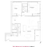 859 West Queensway - Two Bedroom and Study - 1009 Floorplan