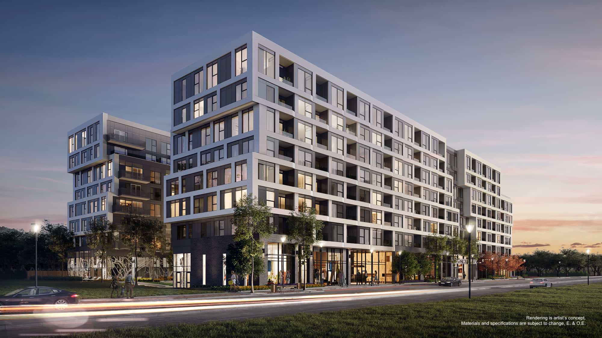 The Branch Condos - Street Level View - Exterior Render