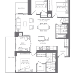 Southside Condos - The Riverside 1048 - Floorplan