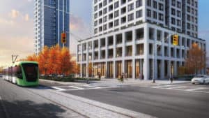 Edge Towers - Street Level View - Exterior Render