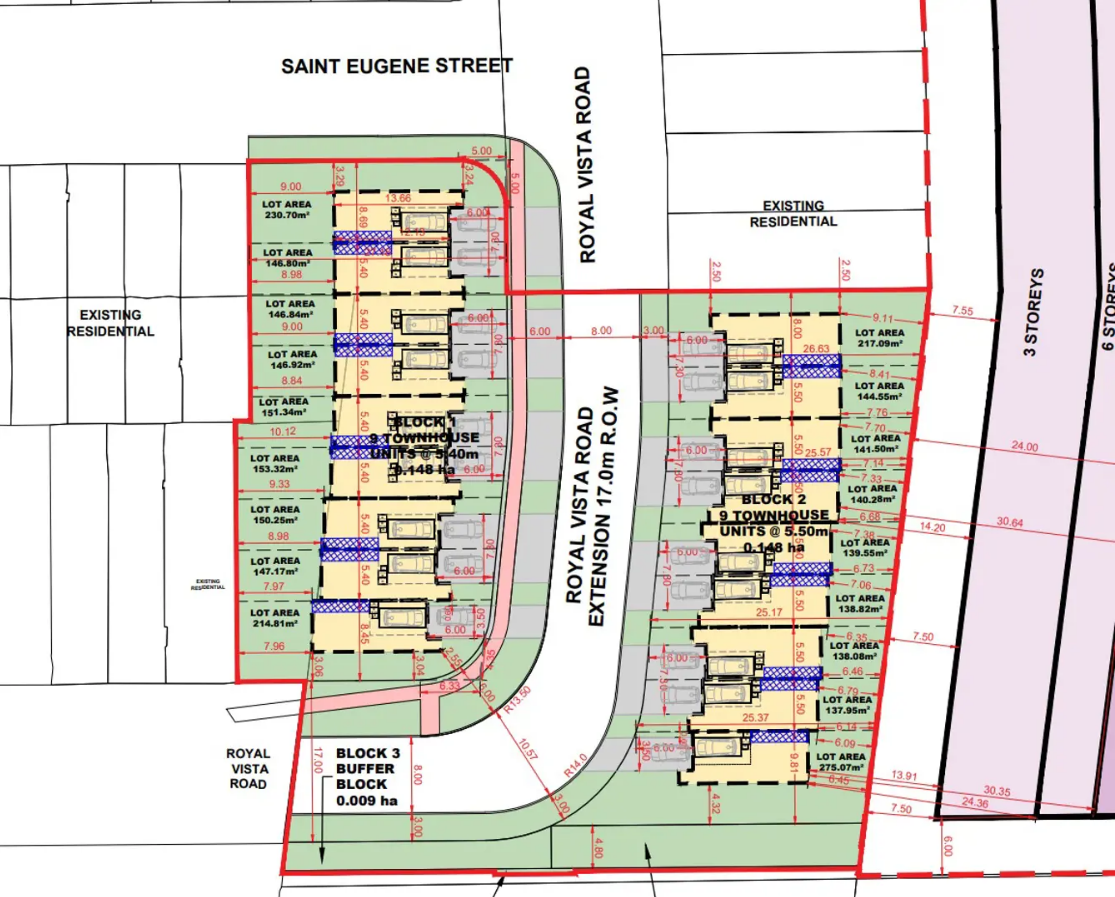 1206 Steeles Avenue West Townhomes site plan