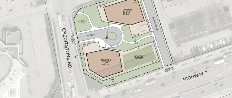 2780 Highway 7 Condos site plan